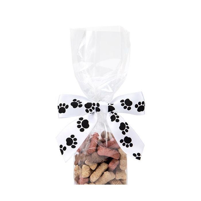 Bows Pre-tied Paw Print 8,9cm (25 pieces) [PBOWP]