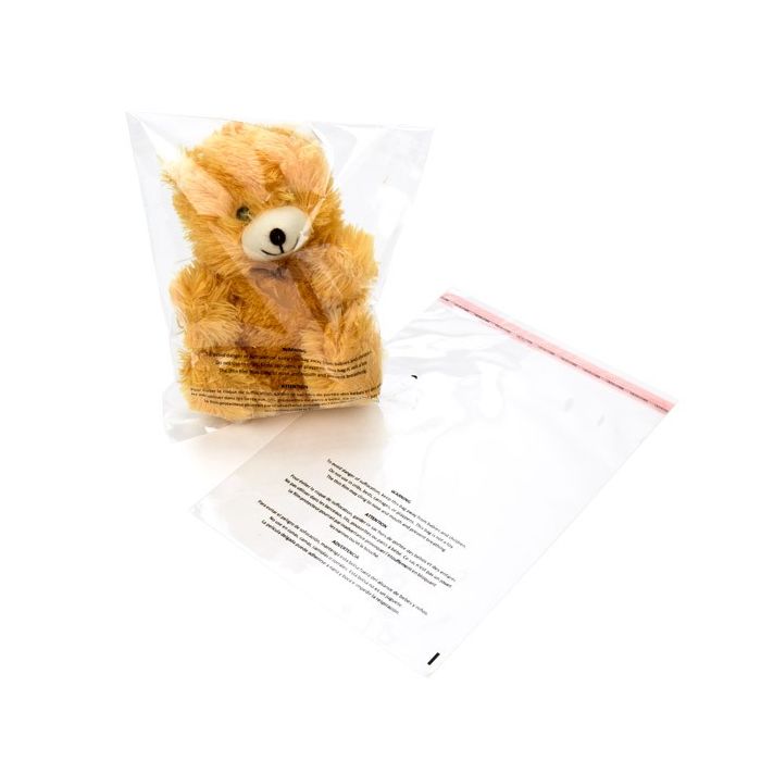 Plastic Bags with Suffocation Warning 15.2x22.9cm Reclosable (100 pieces) [PFW169]