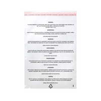 Plastic Bags with Suffocation Warning 35.6x50.8cm Reclosable (100 pieces) [PFW11420]