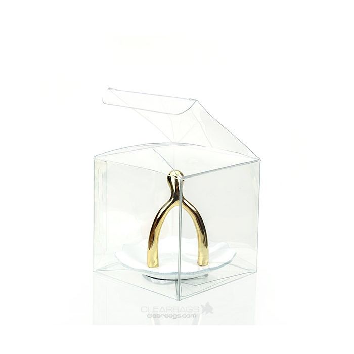 Plastic Gift Boxes 7.6x7.6x7.6cm Crystal Clear with Autolock Bottom (25 pieces) [PLB58]