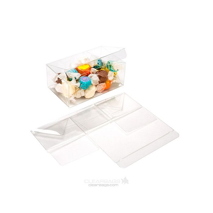 Plastic Gift Boxes 12.7x7.6x5.1cm Food Safe with Autolock Bottom (25 pieces) [PLB199]