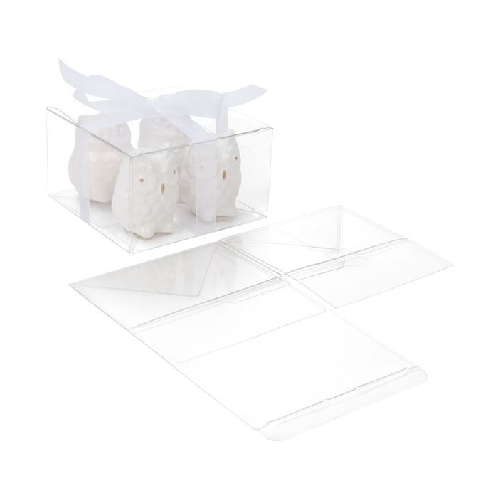 Plastic Gift Boxes 13x13x7.6cm Food Safe with Autolock Bottom (25 pieces) [PLB200]