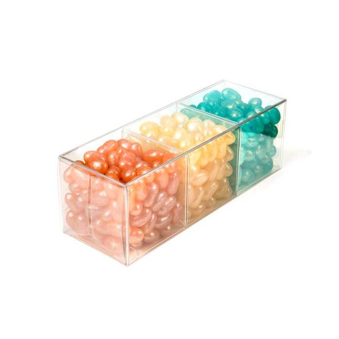 Plastic Gift Boxes 10.2x10.2x7.6cm Crystal Clear Autolock Bottom (25 pieces) [PLB333]