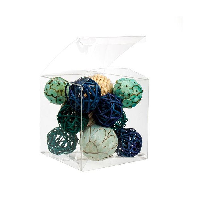 Plastic Gift Boxes 12.7x12.7x12.7cm with Autolock Bottom (25 pieces) [PLB68]