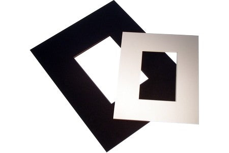 Mount Board Double thick White 20.3x25.4cm with 8.9x14cm Window (25 pieces) [MS31001]