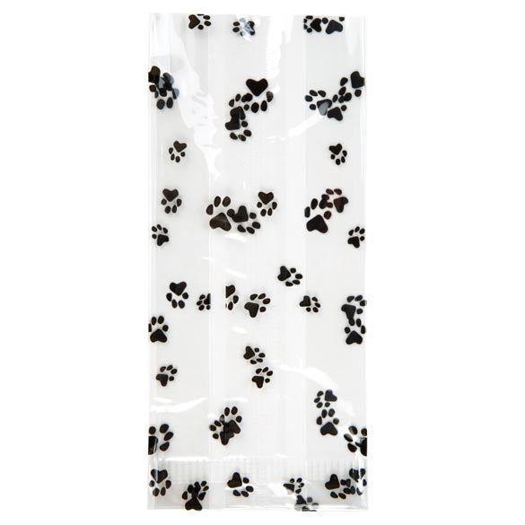 Printed Bags Paws 8.9x5.1x19.1cm with side gusset (100 pieces) [G3PAW]