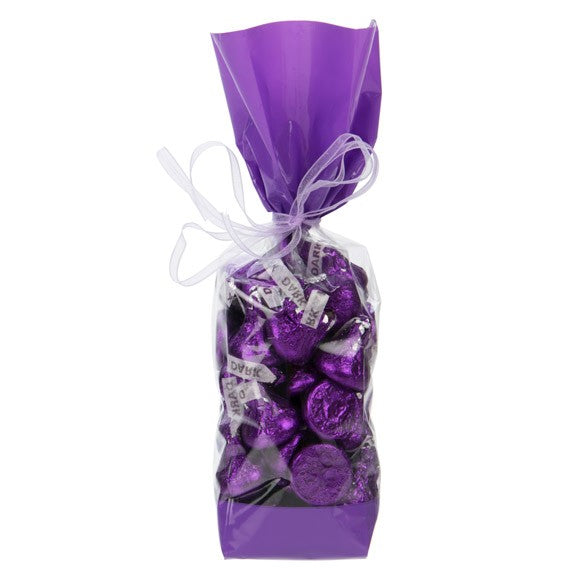 Printed Bags Purple 5.1x4.8x24.1cm with side gusset (100 pieces) [G1PL]