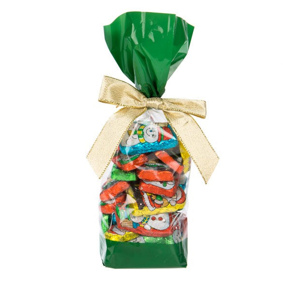 Printed Bags Green 6.7x4.8x27.3cm with side gusset (100 pieces) [G2GR]