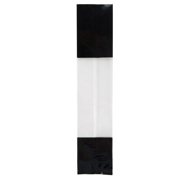 Printed Bags Black 5.1x4.8x24.1cm with side gusset (100 pieces) [G1BK]