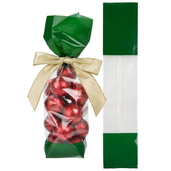 Printed Bags Green 5.1x4.8x24.1cm with side gusset (100 pieces) [G1GR]