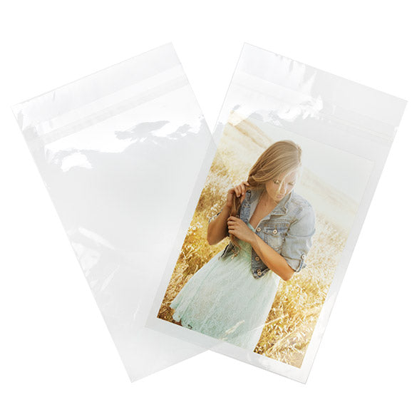 Plastic Bags 22.7x36.2cm Transparent Peel and Seal (100 pieces) [B814PC]