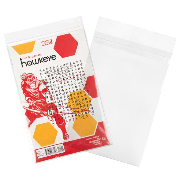 Plastic Bags for Comic Books 17.5x26 + 3cm with Protective Closure (100 pieces [COMIC1PC]