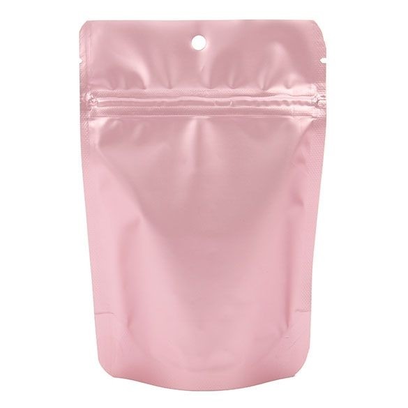 Stand Up Pouches Pink with Hang hole 10.2x6x15.2cm (100 pieces) [ZBGM2RG]
