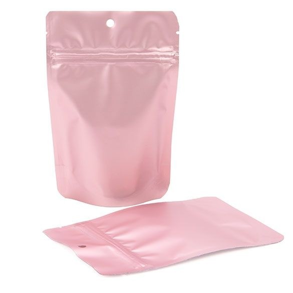 Stand Up Pouches Pink with Hang hole 10.2x6x15.2cm