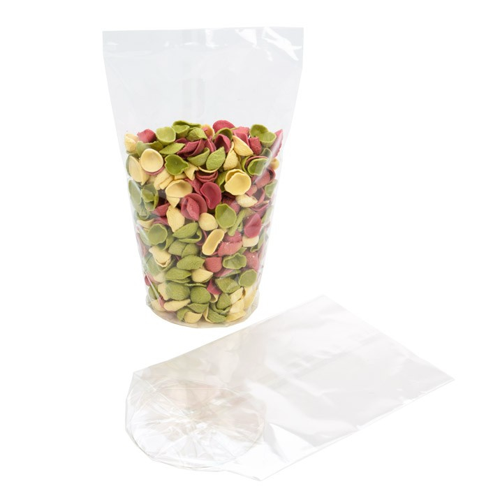 Plastic Bags round Bottom 10.2x25.4cm 40 micron and with White Insert (50 pieces) [RPBG4]