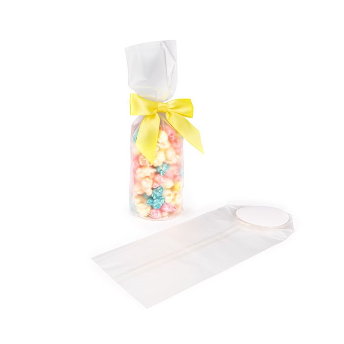 Plastic Bags round Bottom Frosted 7x25,4 cm with paper insert (50 pieces) [RPBGF2]