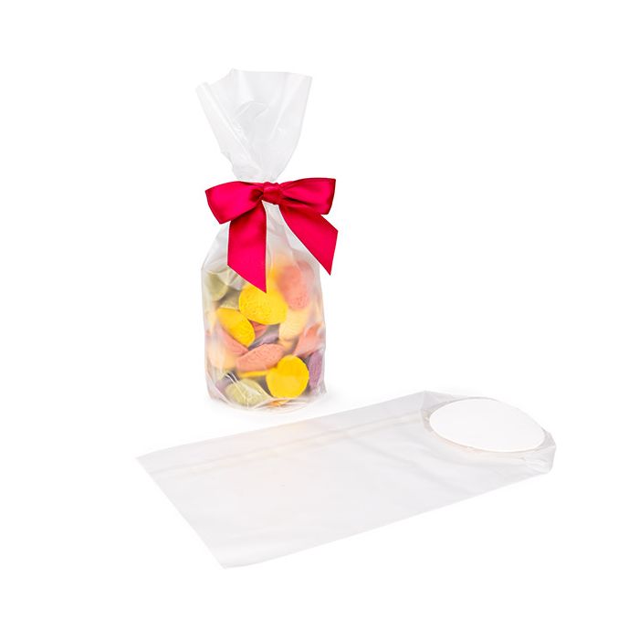 Plastic Bags round Bottom Frosted 8,3x25,4 cm with paper insert (50 pieces) [RPBGF3]