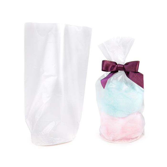 Plastic Bags round Bottom Frosted 10,2x25,4 cm with paper insert (50 pieces) [RPBGF4]