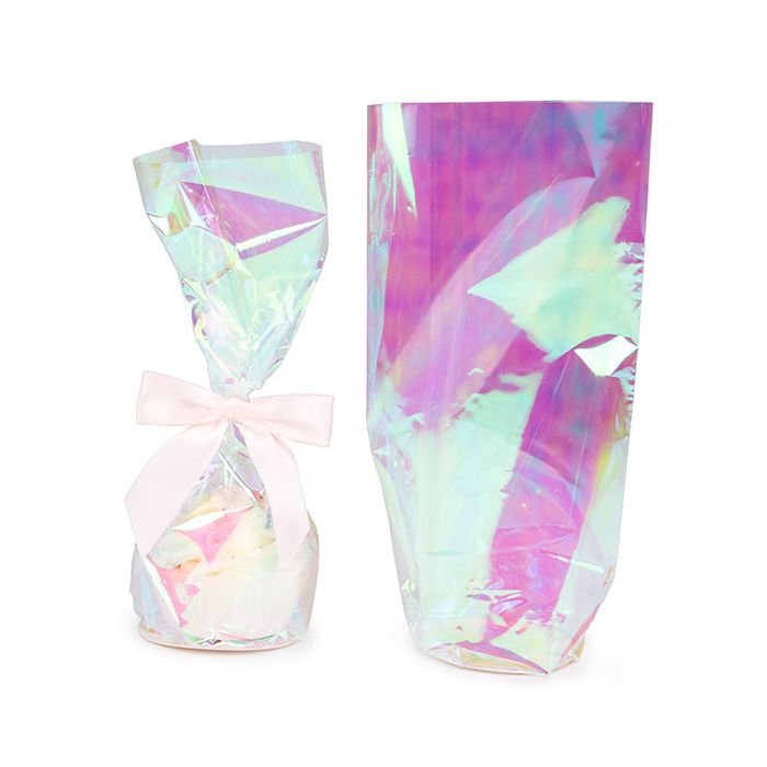 Plastic Bags round Bottom Iridescent 8,3x25,4 cm with paper insert (50 pieces) [RPBGH3]
