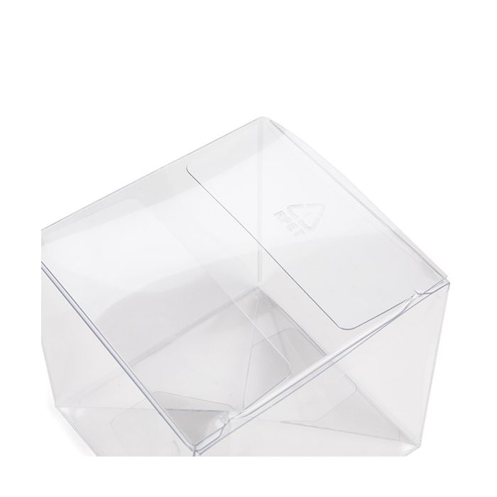 rPET Crystal Clear Pop & Lock Box 7.6x7.6x7.6 cm (25 pieces) [PLB58R]