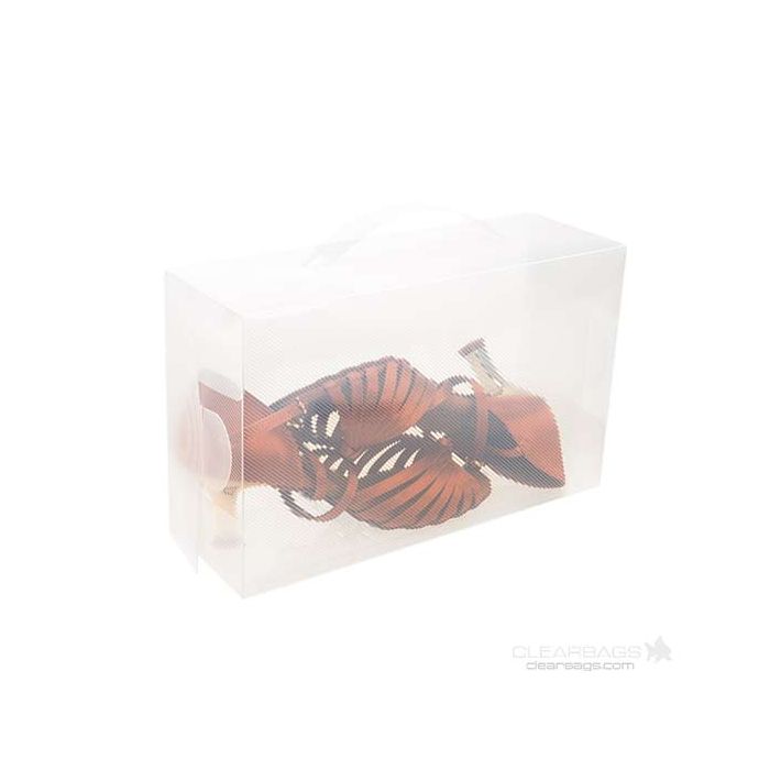 Plastic Gift Boxes for Ladies shoes Frost 17.9x9.5x29.5cm with Handle (4 pieces) [SB1]