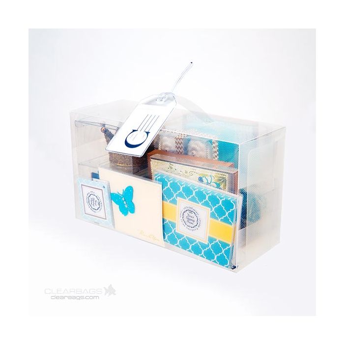 Plastic Gift Boxes for Gentlemen's shoes Frost 19.5x13x34cm with Handle (3 pieces) [SB2]