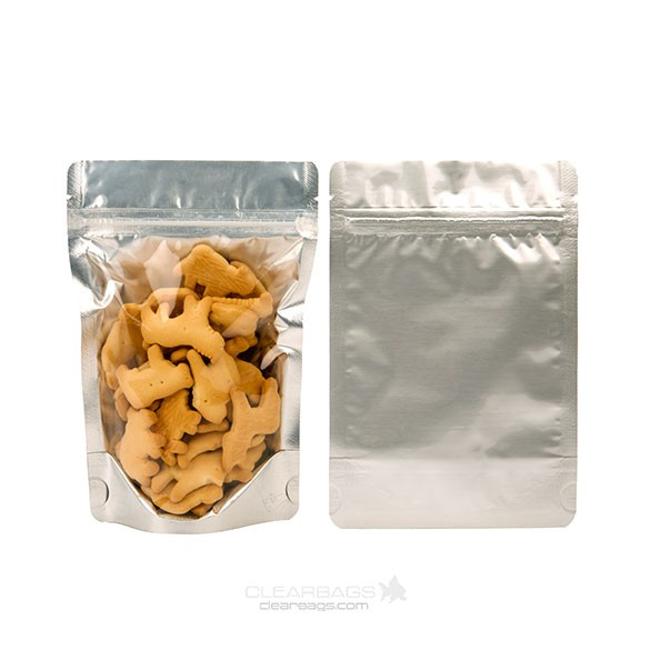 Stand Up Pouches Transparent/Silver 12x7.5x18.5cm | 114 grams (100 pieces) [ZBGS46]