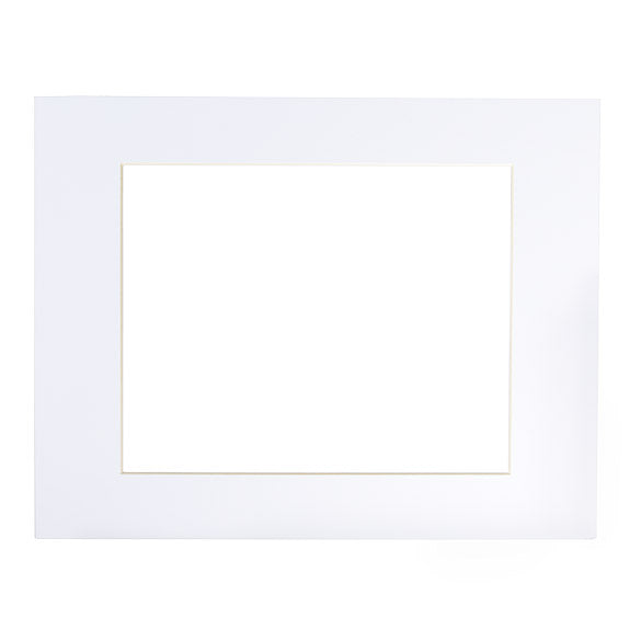 Mount Board bright White 19.4x24.5cm Window - Outer size 27.9x35.6cm (10 pieces) [MS20088]