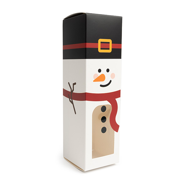Snowman Paper Box with Window 5,7x5,7x20,3cm (25 pcs) [SKB228SN]
