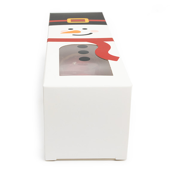 Snowman Paper Box with Window 5,7x5,7x20,3cm (25 pcs) [SKB228SN]