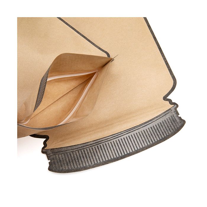 Mason Jar Shaped Pouch Kraft 15,2x7,9x25,4 cm (100 pieces) [SP7KZ]