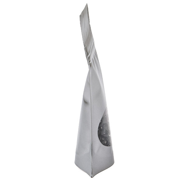 Stand Up Pouches Silver with oval Window 8x5x13cm | 28 grams (100 pieces) [ZBGO1S]