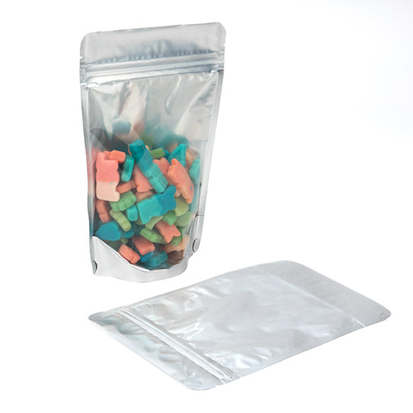 Stand Up Pouches Transparent/Silver 13x7x20.5cm | 113 grams (100 pieces) [ZBGS3]