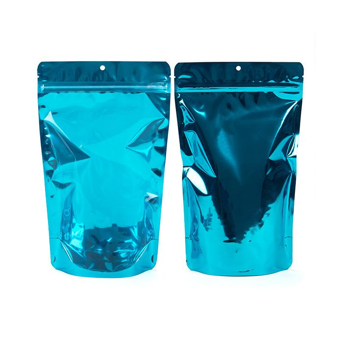 Stand Up Pouches Transparent/Blue 17,1x8,9x28,6cm With Hanghole (100 Pieces) [ZBGB4AM]