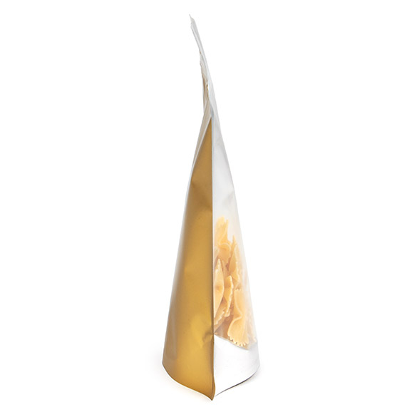 Stand Up Pouches Transparent/Gold 13x7x20.5cm | 113 grams (100 pieces) [ZBGG3]