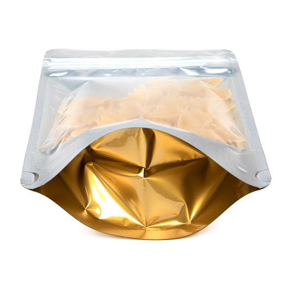 Stand Up Pouches Transparent/Gold 13x7x20.5cm | 113 grams (100 pieces) [ZBGG3]