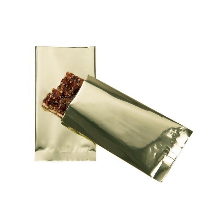 Plastic Bags Gold 7.5x14cm Metallised and Sealable (100 pieces) [SVP35HG]