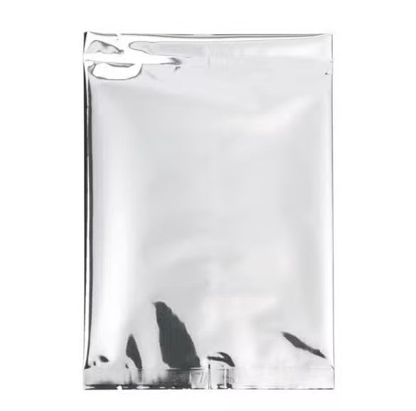 Plastic Bags Silver 12.7x17.8cm Metallised and Sealable (100 pieces) [SVP57S]