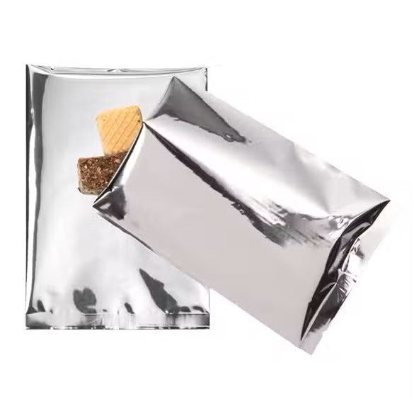Plastic Bags Silver 12.7x17.8cm Metallised and Sealable