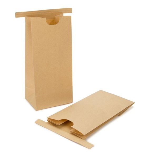 Kraft Bags Brown Reclosable 8.6x6.4x19.7cm (100 pieces) [TTB1K]