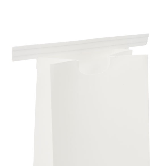 Kraft Bags White Reclosable 8.6x6.4x19.7cm (100 pieces) [TTB1W]