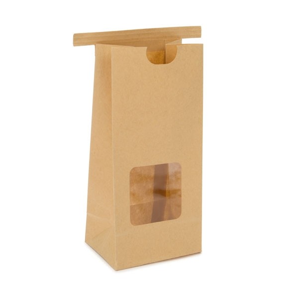 Kraft Bags Brown Reclosable 8.6x6.4x19.7cm (100 pieces) [TTW1K]
