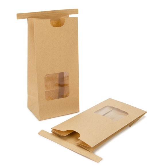 Kraft Bags Brown Reclosable 8.6x6.4x19.7cm (100 pieces) [TTW1K]
