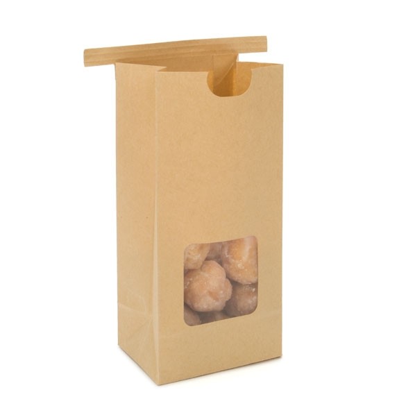 Kraft Bags Brown Reclosable 8.6x6.4x19.7cm (100 pieces) [TTW1K]