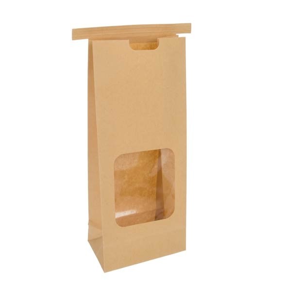 Kraft Bags Brown Reclosable 10.8x6.4x26.7cm (100 pieces) [TTW2K]