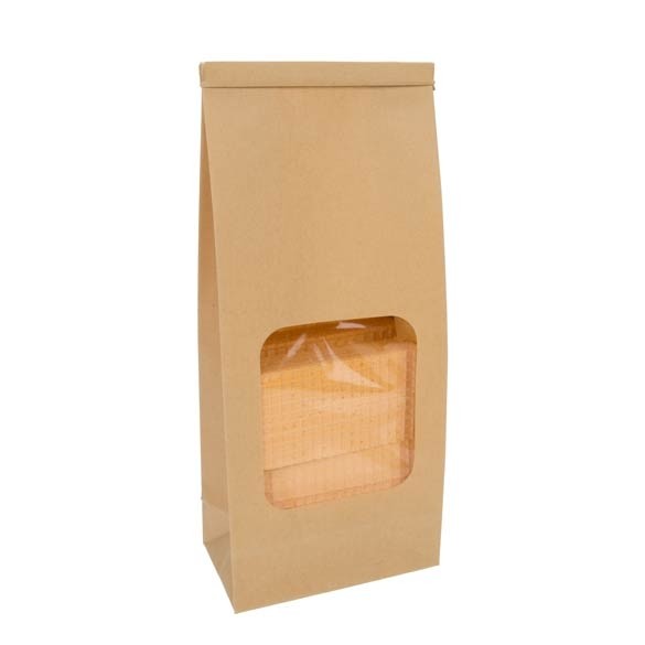 Kraft Bags Brown Reclosable 10.8x6.4x26.7cm (100 pieces) [TTW2K]