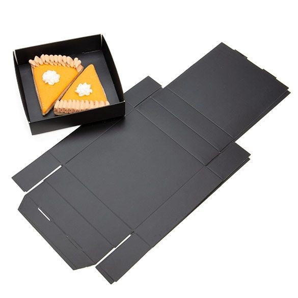 Black Kraft Gift Boxes Bottom 10.5x2.5x10.8cm (25 pieces) [BK99]