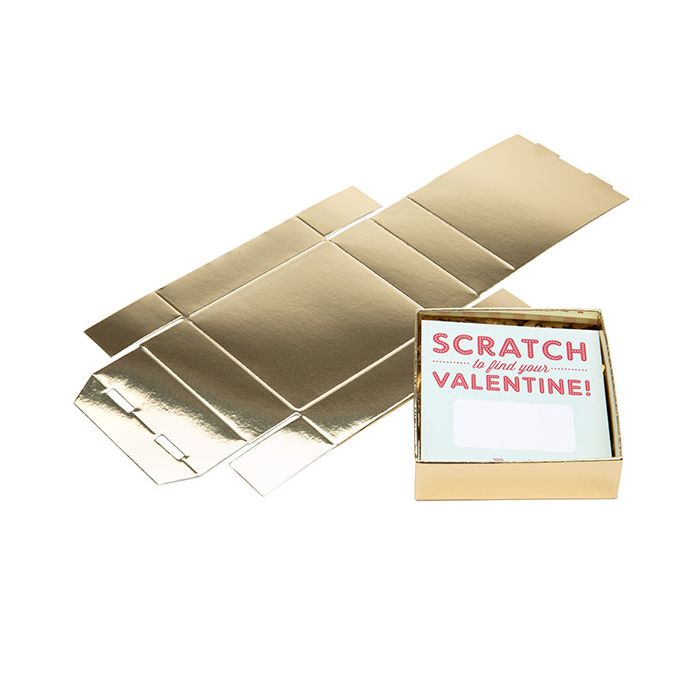 Gold Paper Box Bottom 8x2,5x8,5 cm (25 Pieces) [SG356]