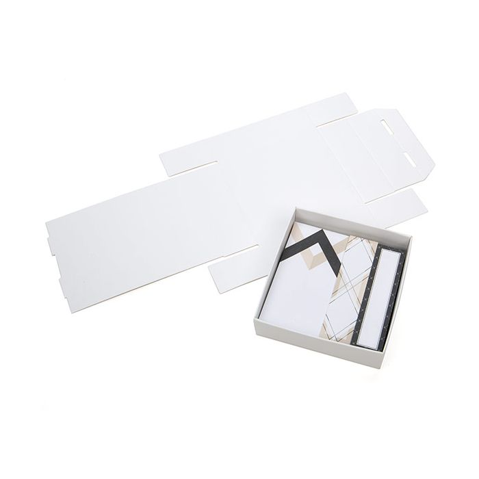 Matte White Paper Box Bottom 8x2,5x8,5 cm (25 Pieces) [WH356]