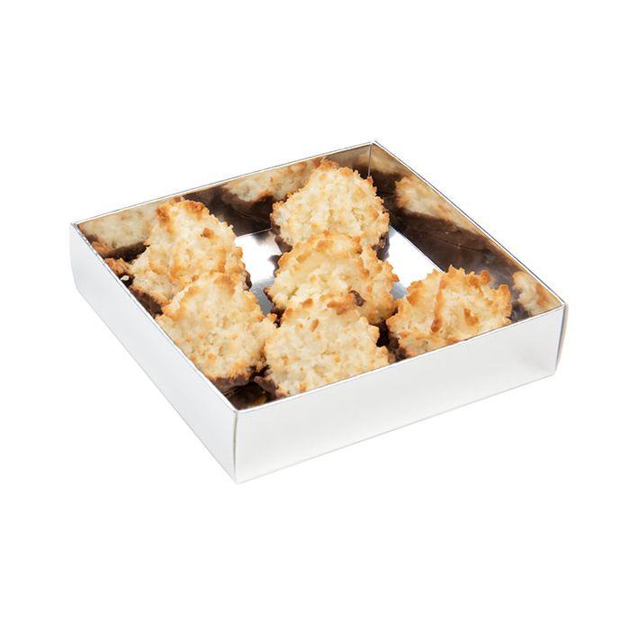 Shimmer Silver Paper Box Bottom 10,5x2,5x11 cm (25 Pieces) [SS99]